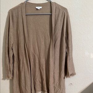 J. Jill open wrap cardigan 100% Linen Summer Beachy Minimalist